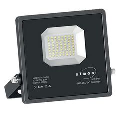 Προβολέας LED SMD SUPER SLIM 50W 24V DC θερμό λευκό φως 3000k 5500lm στεγανός IP65