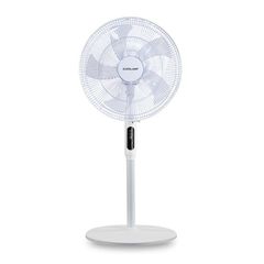 Ανεμιστήρας δαπέδου λευκός 3σε1 Φ45 25W 46dB περιστρεφόμενος 90° με οθόνη Led και κοντρόλ