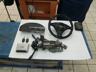 AUDI A6 ΑΠΟ 1998-2003 ΔΕΡΜΑΤΙΝΟ ΤΙΜΟΝΙ-ΒΟΛΑΝ ME AIR/BAG ΓΝΗΣΙΟ!!