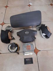 NISSAN NAVARA D22 AIR BAG SET 133hp ΣΕΤ ΓΚΡΙ ΑΕΡΟΣΑΚΟΙ  ΤΑΙΝΙΑ ΕΓΚΕΦΑΛΑΚΙ ΖΩΝΕΣ 