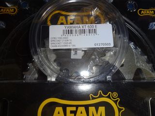 YAMAHA XT 600 Σετ  Αλυσιδογραναζα AFAM Αλυσίδα SUPER Ενισχυμένη Χρυσή 