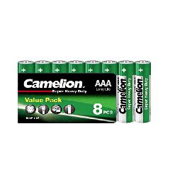 Μπαταρίες αλκαλικές απλές R03P-Sp8G Micro Camelion AAA Super Heavy Duty 1,5V σε συσκευασία 8 τμχ.