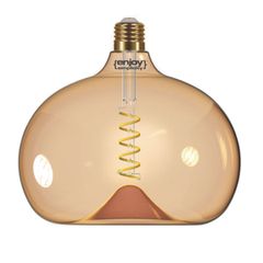Λάμπα LED SPIRAL Filament G190 AMBER 4W E27 θερμό λευκό φως 2000k 250lm ντιμαριζόμενη