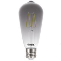 Λάμπα led Filament filament smoky E27 4.5W 230V ST64 4000k ενδιάμεσό λευκό φως 250lm ντιμαριζόμενη