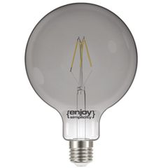Λάμπα led Filament filament smoky E27 4.5W 230V G125 4000k ενδιάμεσο λευκό φως 250lm ντιμαριζόμενη
