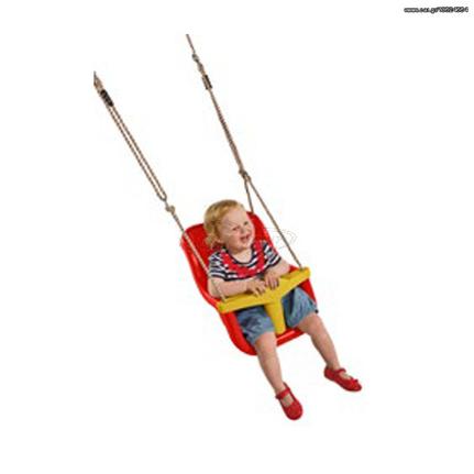 Κούνια - κάθισμα μωρού με μπάρα Τ - κόκκινη/κίτρινη (13111) (ΕΩΣ 6 ΑΤΟΚΕΣ ή 60 ΔΟΣΕΙΣ)