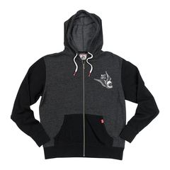 ΦΟΥΤΕΡ ΜΗΧΑΝΗΣ BILTWELL WINGS ZIP-UP THIN HOODIE BLACK/CHARCOAL
