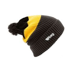 ΣΚΟΥΦΟΣ ROEG AVERELL POM KNIT BEANIE BLACK/YELLOW/ANTHRACITE