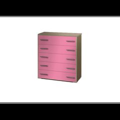 Συρταριέρα παιδική σε χρώμα δρυς-ροζ 80x45x90