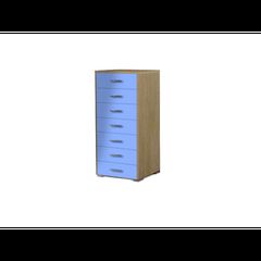 Συρταριέρα με 7 συρτάρια σε χρώμα δρυς-σιελ 60x45x123