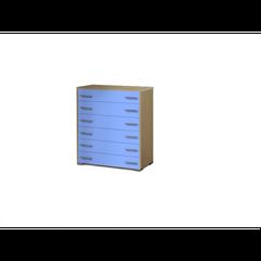 Συρταριέρα παιδική με 6 συρτάρια σε χρώμα δρυς-σιελ 90x45x1,08