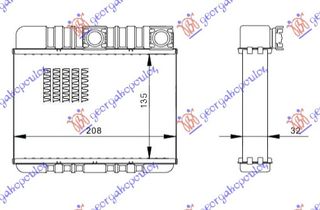 ΨΥΓΕΙΟ ΚΑΛΟΡΙΦΕΡ (B) +ΑC (235x208)  για BMW SERIES 3 (E46) COMPACT 01-05