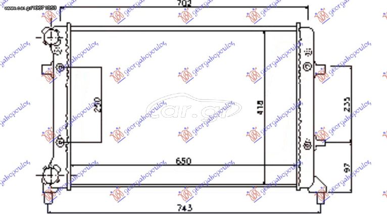 ΨΥΓ.1.4-1.6-2.0FSI/SDI Μ/Α +A/C(65x41,5) (MECANICAL)  για VW GOLF V 04-08