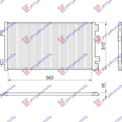 ΨΥΓΕΙΟ A/C 1,2i8V-16V (56x31)T.MAR.01-02  για FIAT PUNTO 99-03