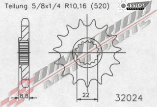 TE 250 14-17 ΓΡΑΝΑΖΙΑ ΕΜΠΡΟΣ & ΠΙΣΩ