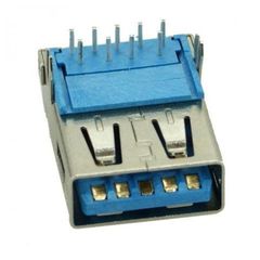Bύσμα USB Laptop - USB 3.0 Connector A TYPE Solder up Silver CON-U010 Laptop Port Jack Socket Connector (Κωδ. 1-USB073)