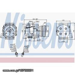 NS89229  A/C COMPRESSOR MAZDA 323 94- ΚΑΙΝ. NISSENS NS89229 MAZDA 323 -eautoshop.gr