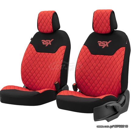Ημικαλύμματα Μπροστινών Καθισμάτων Otom RSX Sport  Ύφασμα Κεντητό Καπιτονέ Κόκκινο / Μαύρο RSXL-104 2 Τεμάχια