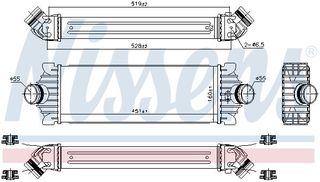 Ψυγείο Intercooler FORD TRANSIT Van 2006 - 2012 2.2 TDCi ( QVFA ) (110 hp ) Πετρέλαιο #029706210