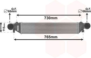 Ψυγείο Intercooler MERCEDES CLK Coupe / 2dr 2002 - 2005 ( C209 ) 200 CGI (209.343)  ( M 271.942  ) (170 hp ) Βενζίνη #020506200
