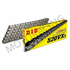 ΑΛΥΣΙΔΑ ΚΙΝΗΣΗΣ YAMAHA XT 660 04'-15' / HONDA XR 650R 00'-07' / KAWASAKI KLE 500 97'-07' / APRILIA PEGASO 650 92'-09' DID X-RING 520 VX3 x 110 ΔΟΝΤΙΑ - ΑΣΗΜΙ