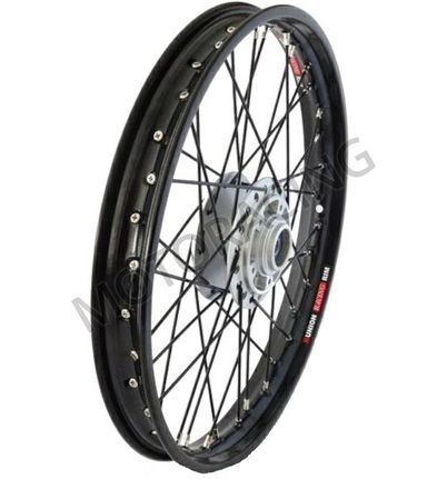 ΤΡΟΧΟΣ ΜΠΡΟΣΤΑ YAMAHA CRYPTON-X 135 ΜΕ ΡΟΥΛΕΜΑΝ  ΜΑΥΡΟΣ UNION