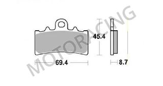 ΤΑΚΑΚΙΑ ΜΠΡΟΣΤΑ KTM Duke 200 12'-16' / RC 200 14'-16' / Duke 390 13'-16' / RC 390 14'-15' SBS 877HS - SINTER ( ΜΕΤΑΛΛΙΚΟ )