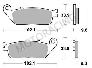 ΤΑΚΑΚΙΑ ΜΠΡΟΣΤΑ HONDA CB 600F HORNET 98'-13' / CBR 600F 95'-13' / TRIUMPH TIGER 800 10'-16' SBS 700HS - SINTER ( ΜΕΤΑΛΛΙΚΟ )