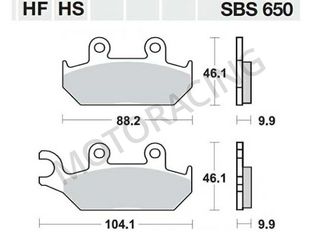 ΤΑΚΑΚΙΑ ΜΠΡΟΣΤΑ YAMAHA XT 500E / XT 600E 90'-94' / XTZ 660 TENERE 91'-98' SBS 650HS - SINTER ( ΜΕΤΑΛΛΙΚΟ )