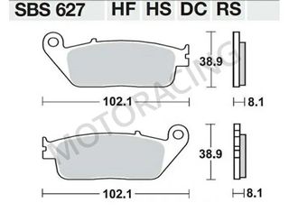 ΤΑΚΑΚΙΑ ΜΠΡΟΣΤΑ HONDA CB 600F HORNET 98'-13' / CBR 600F 95'-16' / TRIUMPH TIGER 800 11'-16' SBS 627HF- ( ΚΕΡΑΜΙΚΟ )