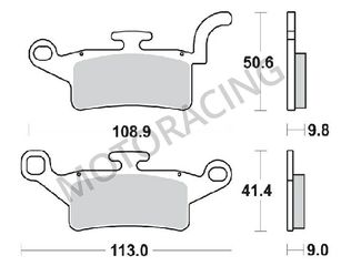 ΤΑΚΑΚΙΑ ΜΠΡΟΣΤΑ YAMAHA BWs 125 10'-13' / HW 125 12'-14' / XENTER 150 12'-13' SBS 208HF - ( ΚΕΡΑΜΙΚΟ )