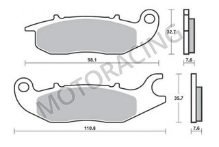 ΤΑΚΑΚΙΑ ΜΠΡΟΣΤΑ HONDA CBF 125M 09'-14' / CBR 125R 04'-06' / INNOVA 125 SBS 180HM - ( ΚΕΡΑΜΙΚΟ )