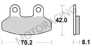 ΤΑΚΑΚΙΑ ΜΠΡΟΣΤΑ SYM JOYRIDE 125 01'-13' / JOYRIDE 200 01'-15' / VS 125 06'-14' SBS 178HF - ( ΚΕΡΑΜΙΚΟ )