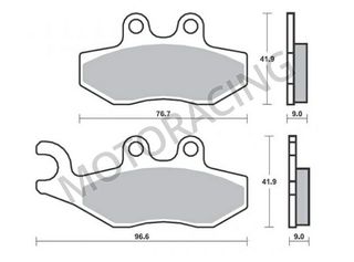 ΤΑΚΑΚΙΑ ΜΠΡΟΣΤΑ GILERA RUNNER VX 125 06'-12' / PIAGGIO BEVERLY 250 04'-09' / FLY 150 05'-10' / APRILIA SR MAX 300 11'-12' SBS 177HM - ( ΚΕΡΑΜΙΚΟ )