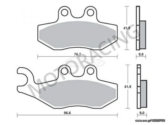 ΤΑΚΑΚΙΑ ΜΠΡΟΣΤΑ GILERA RUNNER VX 125 06'-12' / PIAGGIO BEVERLY 250 04'-09' / FLY 150 05'-10' / APRILIA SR MAX 300 11'-12' SBS 177HF - ( ΚΕΡΑΜΙΚΟ )