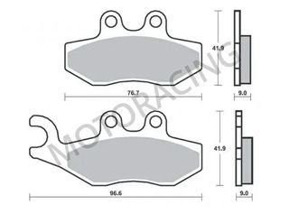 ΤΑΚΑΚΙΑ ΜΠΡΟΣΤΑ GILERA RUNNER VX 125 06'-12' / PIAGGIO BEVERLY 250 04'-09' / FLY 150 05'-10' / APRILIA SR MAX 300 11'-12' SBS 177HF - ( ΚΕΡΑΜΙΚΟ )