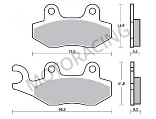 ΤΑΚΑΚΙΑ ΜΠΡΟΣΤΑ KYMCO AGILITY 50 06'-08' / LIKE 200 09'-13' / PEUGEOT VIVACITY 125 10'-12' SBS 163HM - ( ΚΕΡΑΜΙΚΟ )