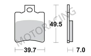 ΤΑΚΑΚΙΑ ΜΠΡΟΣΤΑ APRILIA SCARABEO 50 96'-08' / PIAGGIO NRG MC3 DD 50 01'-04' / YAMAHA NEOS 50 09'-12' SBS 143HF- ( ΚΕΡΑΜΙΚΟ )