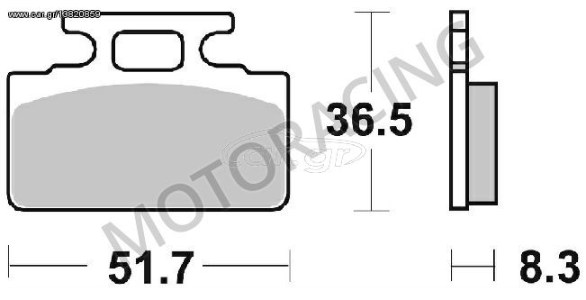 ΤΑΚΑΚΙΑ ΜΠΡΟΣΤΑ SYM MIO 100 4T 05'-14' SBS 110HF - ( ΚΕΡΑΜΙΚΟ )