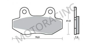 ΤΑΚΑΚΙΑ ΜΠΡΟΣΤΑ KYMCO JETIX 125 10'-13' / NEXXON 125 07'-09' / PEUGEOT SPEEDFIGHT 3 50 09'-11' SBS 103HM - ( ΚΕΡΑΜΙΚΟ )