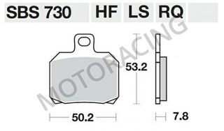 ΤΑΚΑΚΙΑ ΠΙΣΩ DUCATI MULTISTRADA 1200 10'-12' / HYPERMOTARD 1100 07'-11' / APRILIA RSV4 1000 09'-14' SBS 730HF- (ΚΕΡΑΜΙΚΟ )