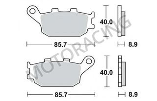 ΤΑΚΑΚΙΑ ΠΙΣΩ HONDA CB 600F HORNET 98'-13' / KAWASAKI Z750 07'-12' / SUZUKI DL 650 V-STROM 04'-16' / YAMAHA YZF R6 03'-15' SBS 657HF- (ΚΕΡΑΜΙΚΟ )