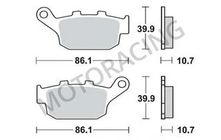 ΤΑΚΑΚΙΑ ΠΙΣΩ HONDA XRV 750 AFRICA 90'-03' / XLV 700 TRANSALP 08'-13' / TRIUMPH TIGER 800 11'-16' / YAMAHA XJ6 09'-12' SBS 614HF - ( ΚΕΡΑΜΙΚΟ )