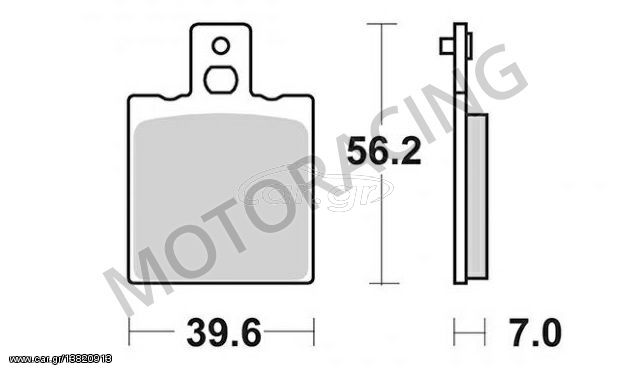 ΤΑΚΑΚΙΑ ΠΙΣΩ DUCATI MONSTER 620 02'-06' / MONSTER 695 08' / APRILIA TUONO 125 03'-07' SBS 519HF - ( ΚΕΡΑΜΙΚΟ )