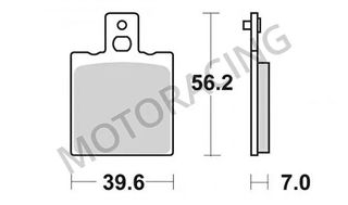 ΤΑΚΑΚΙΑ ΠΙΣΩ DUCATI MONSTER 620 02'-06' / MONSTER 695 08' / APRILIA TUONO 125 03'-07' SBS 519HF - ( ΚΕΡΑΜΙΚΟ )