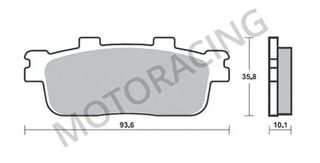ΤΑΚΑΚΙΑ ΠΙΣΩ KYMCO XCITING 300 08'-14' / JOYMAX 300 09'-13' / GTS 300 09'-16' SBS 201MS - SINTER ( ΜΕΤΑΛΛΙΚΟ )