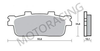 ΤΑΚΑΚΙΑ ΠΙΣΩ KYMCO XCITING 300 08'-14' / JOYMAX 300 09'-13' / GTS 300 09'-16' SBS 201HM - ( ΚΕΡΑΜΙΚΟ )