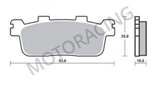 ΤΑΚΑΚΙΑ ΠΙΣΩ KYMCO PEOPLE 200S 07'-10' / XCITING 250 05'-07' / K-XCT 300 12'-16' SBS 195HM - ( ΚΕΡΑΜΙΚΟ )