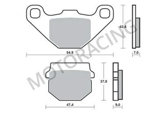 ΤΑΚΑΚΙΑ ΠΙΣΩ SUZUKI RM 85 02'-04' / KAWASAKI KMX 125 86'-98' / ADLY ATV 150 15'-16' SBS 101HF - ( ΚΕΡΑΜΙΚΟ )