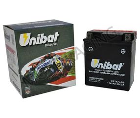 ΜΠΑΤΑΡΙΑ HONDA CB 600F HORNET 98'-06' / KAWASAKI KLX 250S 06'-15' / YAMAHA YBR 250 07'-11' UNIBAT 12V 6Ah CBTX7L-BS ΜΕ ΥΓΡΑ